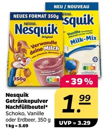 NETTO Nestlé nesquik getränkepulver nachfüllbeutel Angebot