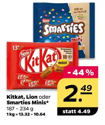 NETTO Nestle kitkat, lion oder smarties minis Angebot