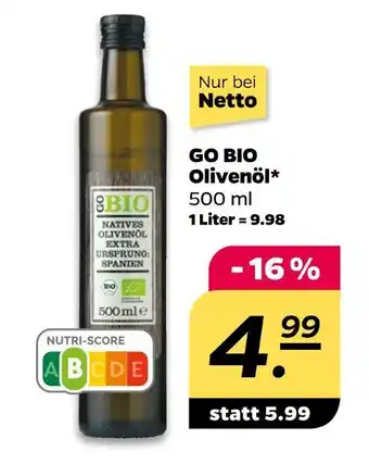 NETTO Go bio olivenöl Angebot