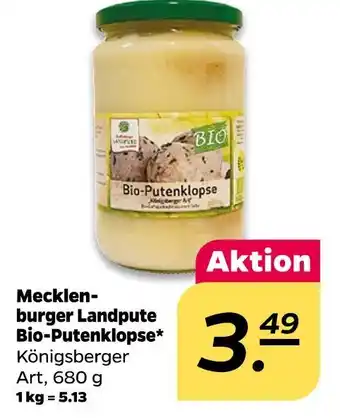 NETTO Mecklenburger landpute, bio bio-putenklopse Angebot