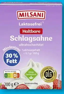 Aldi Süd Milsani H-Schlagsahne Angebot