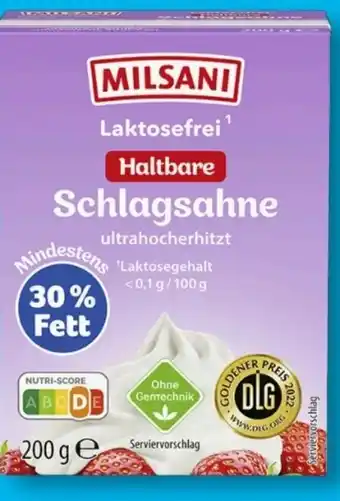 Aldi Süd Milsani H-Schlagsahne Angebot