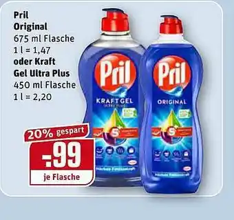 REWE Pril Original Oder Kraft Gel Ultra Plus Angebot
