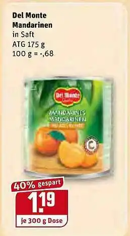 REWE Del Monte Mandarinen Angebot