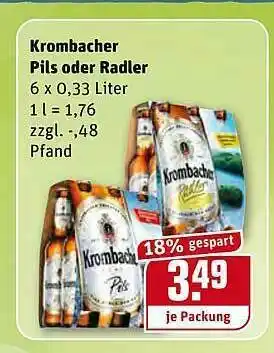 REWE Krombacher Pils Oder Radler Angebot