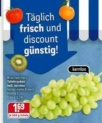 REWE Brasilien-peru Tafeltrauben Hell, Kernlos Angebot