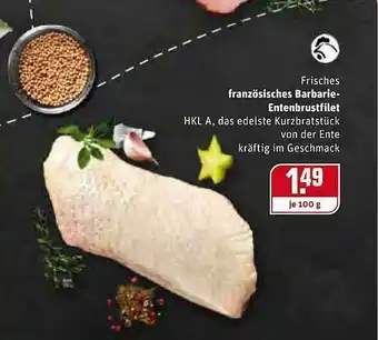 REWE Frisches Französisches Barbarie Entenbrustfilet Angebot