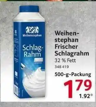 Selgros Weihenstephan Frischer Schlagrahm Angebot