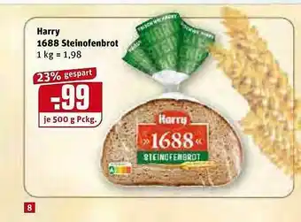 REWE Harry 1688 Steinofenbrot Angebot