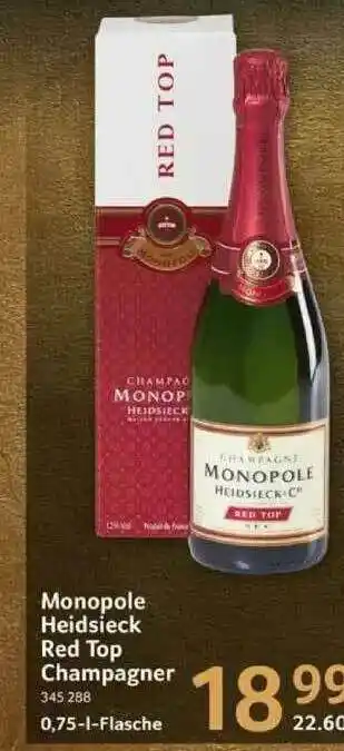 Selgros Monopole Heidsieck Red Top Champagner Angebot