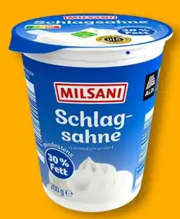 Aldi Süd Milsani Schlagsahne Angebot