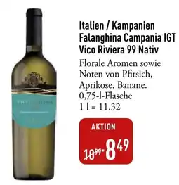 Galeria Markthalle Italien / Kampanien Falanghina Campania IGT Vico Riviera 99 Nativ Angebot