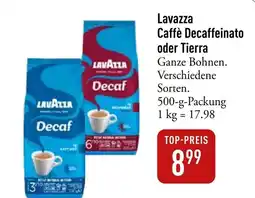 Galeria Markthalle Lavazza Caffè Decaffeinato oder Tierra Angebot