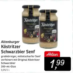 KONSUM Altenburger Köstritzer Schwarzbier Senf Angebot