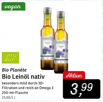 KONSUM Bio Planète Bio Leinöl nativ Angebot