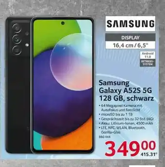 Selgros Samsung Galaxy A52s 5g 128 Gb. Schwarz Angebot