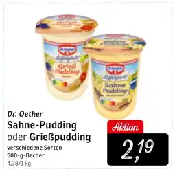 KONSUM Dr. Oetker Sahne-Pudding oder Grieẞpudding Angebot