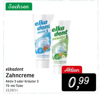 KONSUM elkadent Zahncreme Angebot