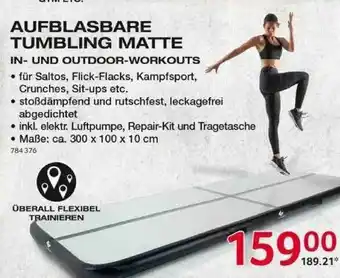 Selgros Aufblasbare Tumbling Matte In- Und Outdoor-workouts Angebot