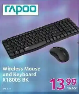 Selgros Rapoo Wireless Mouse Und Keyboard X18005 Bk Angebot