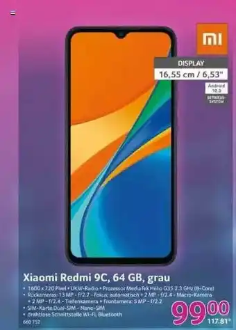 Selgros Xiaomi Redmi 9c, 64 Gb, Grau Angebot