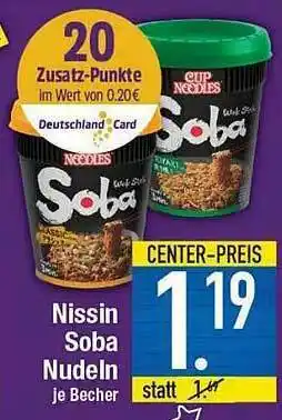 E-Center Nissin Soba Nudeln Angebot