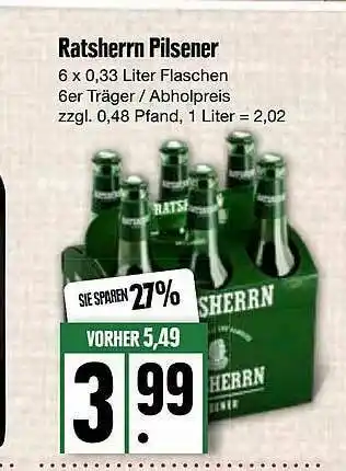 Edeka Ratsherrn Pilsener Angebot