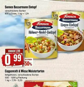 Edeka Sonnen Bassermann Eintopf Oder Coppenrath & Wiese Meistertorten Angebot