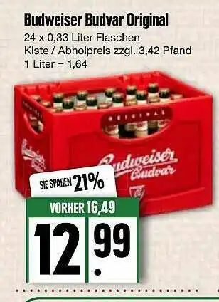 Edeka Budweiser Budvar Original Angebot