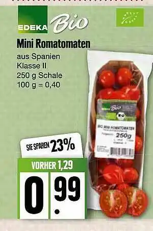 Edeka Edeka Bio Mini Romatomaten Angebot