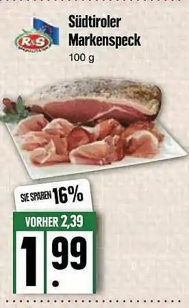 Edeka R&s Südtiroler Markenspeck Angebot