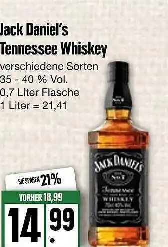 Edeka Frischemarkt Jack Daniel's Tennessee Whiskey Angebot