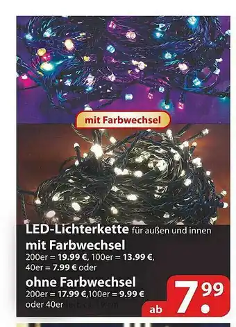 Famila Nord Ost Led-lichterkette Mit Farbwechsel Oder Ohne Farbwechsel Angebot