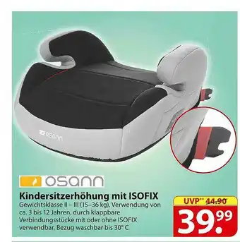 Famila Nord Ost Osann Kindersitzerhöhung Mit Isofix Angebot