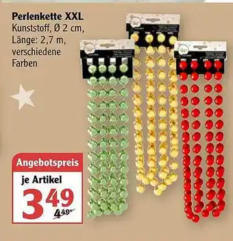 Globus Perlenkette XXL Angebot