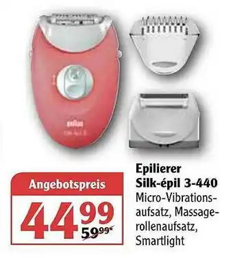 Globus Epilierer Braun Silk-épil 3-440 Angebot