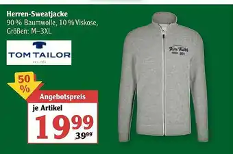 Globus Herren-sweatjacke Tom Tailor Angebot