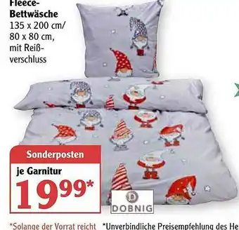 Globus Fleece-bettwäsche Angebot