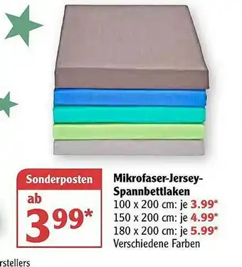 Globus Mikrofaser-jersey Spannbettlaken Angebot