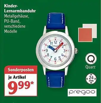 Globus Pregoo Kinder-lernarmbanduhr Angebot