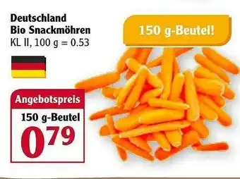 Globus Deutschland Bio Snackmöhren Angebot