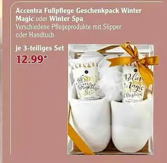Globus Accentra Fußpflege Geschenkpack Winter Magic Oder Winter Spa Angebot