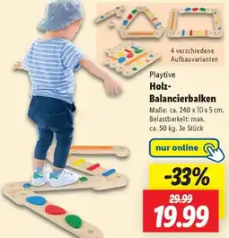 Lidl Playtive Holz Balancierbalken Angebot