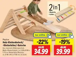 Lidl Playtive Holz-Kletterdreieck/ Kletterleiter/Rutsche Angebot