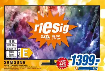 Expert Samsung qled tv gq85q70datxzg Angebot