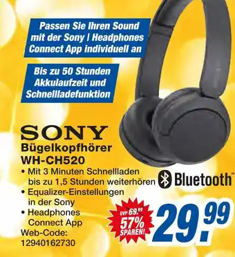 Expert Sony bügelkopfhörer wh-ch520 Angebot