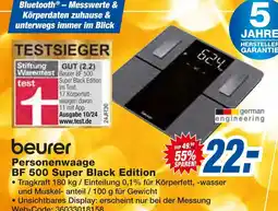 Expert Beurer personenwaage bf 500 super black edition Angebot