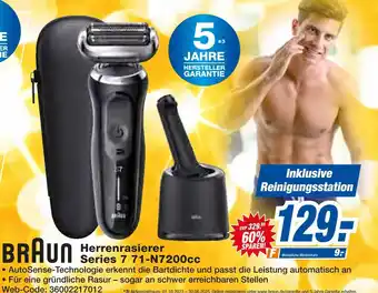 Expert Braun herrenrasierer series 7 71-n7200cc Angebot