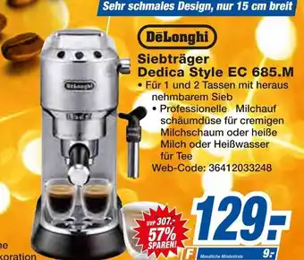 Expert Delonghi siebträger dedica style ec 685.m Angebot