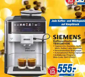 Expert Siemens kaffeevollautomat te653501de Angebot